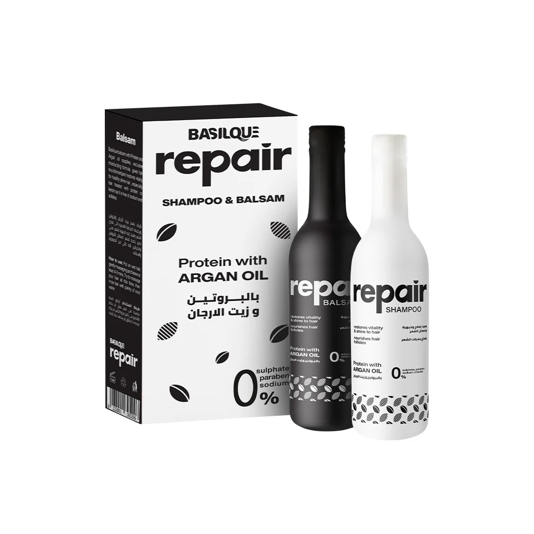 Basilque Repair Zero sulfate shampoo and balsam, (500 ml) - Image 3